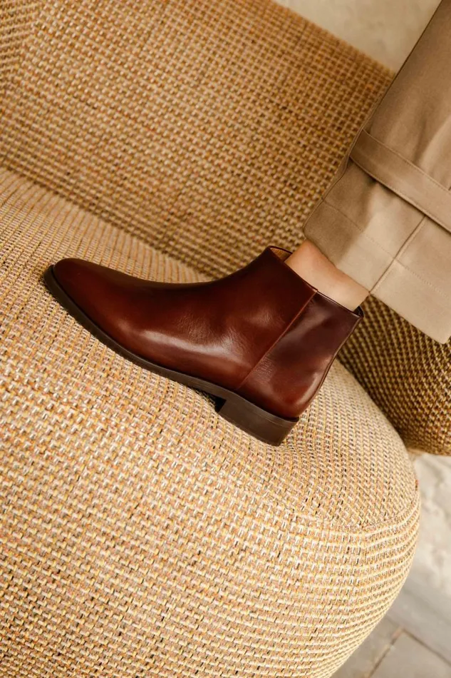 Women Ankle Boots Bobbies Hada Turkish Coffee