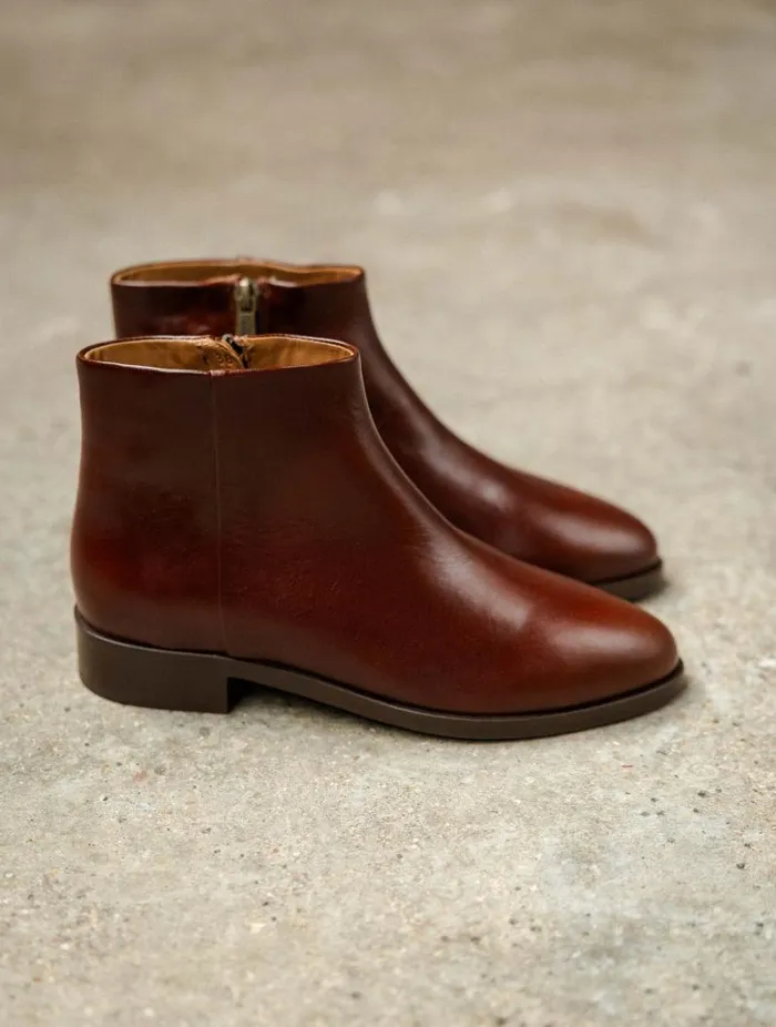 Women Ankle Boots Bobbies Hada Turkish Coffee