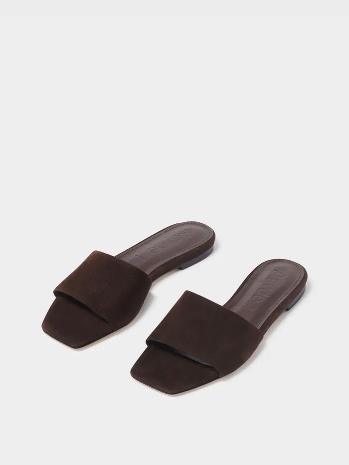 Women Anna Suede Sandals Aeyde Flat Sandals