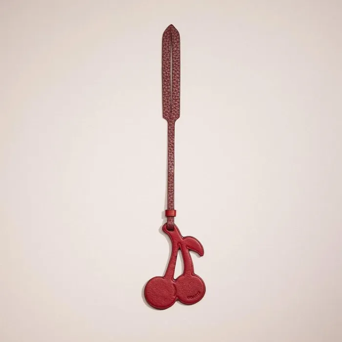 Women Bag Straps and Keychains Coach Remade Cherry Bag Charm Red Multi