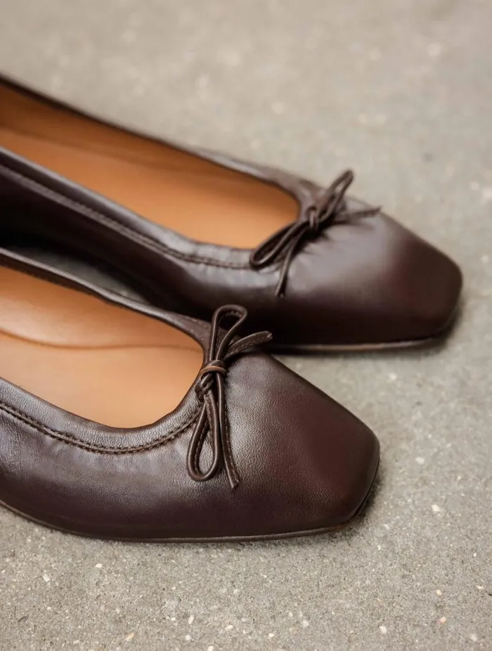 Women Ballet Flats Bobbies Charlotte Ristretto