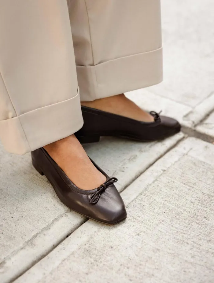 Women Ballet Flats Bobbies Charlotte Ristretto