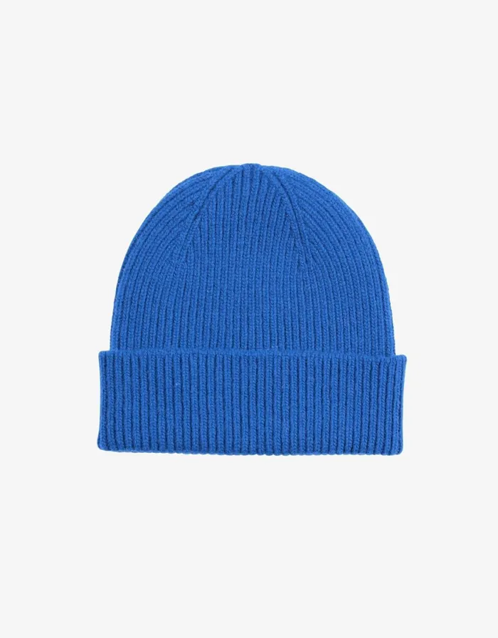 Women Beanies Colorful Standard Merino Wool Beanie Pacific Blue
