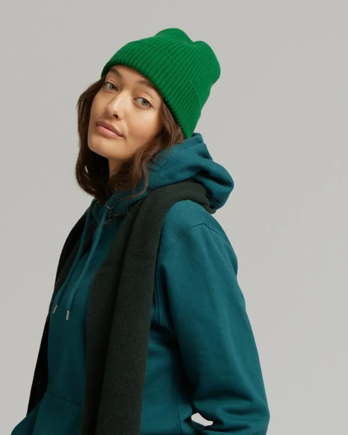 Women Beanies Colorful Standard Merino Wool Beanie Pacific Blue