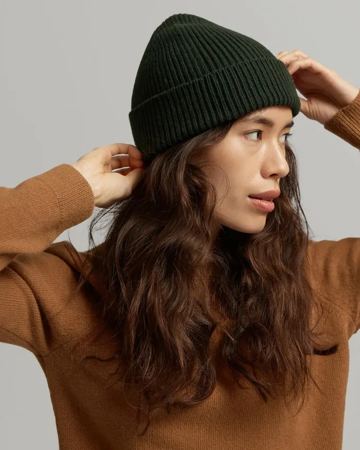 Women Beanies Colorful Standard Merino Wool Beanie Pacific Blue