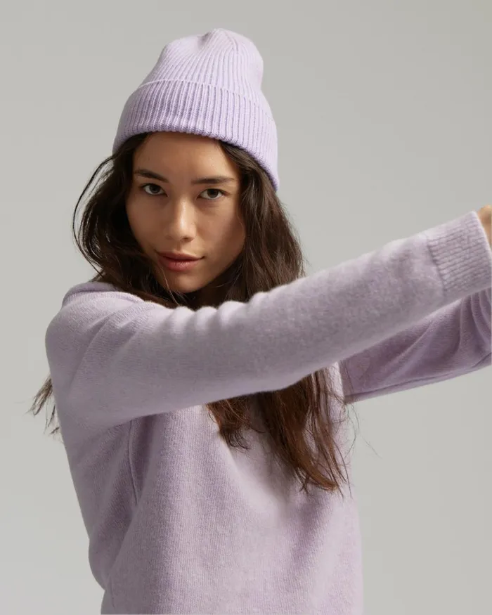 Women Beanies Colorful Standard Merino Wool Beanie Pacific Blue
