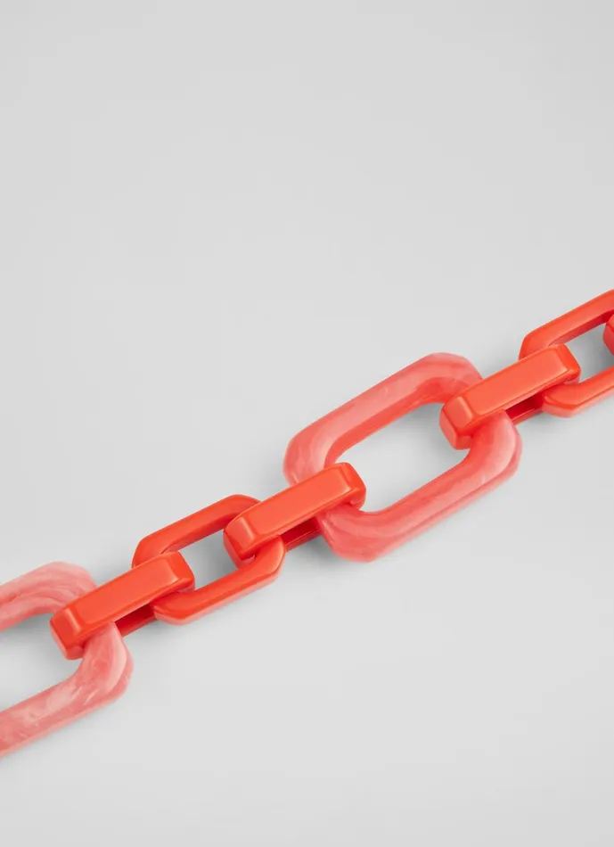 Women Belts LKBennett Aspen Coral Resin Chain Leather Belt Women Belts LKBennett Aspen Coral Resin Chain Leather Belt