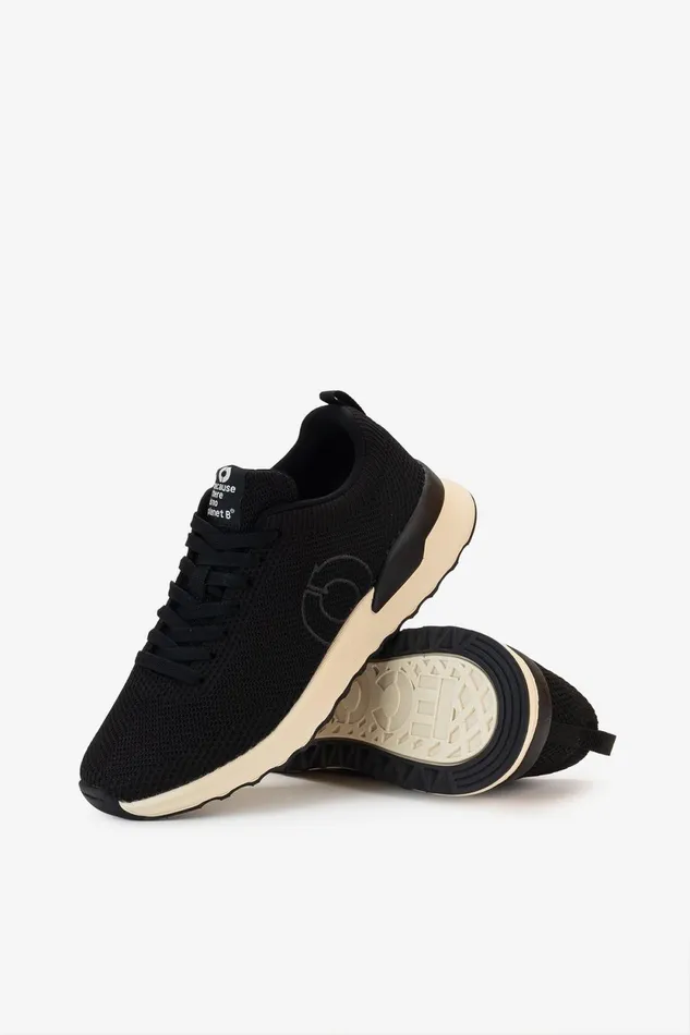 Women Black Knitted Conde Trainers Ecoalf Sneakers
