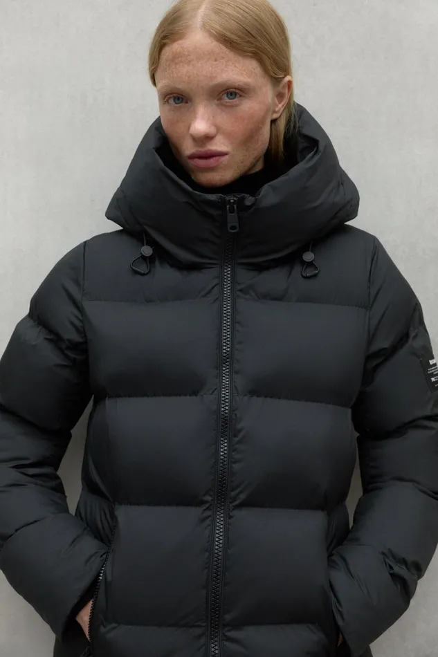 Women Black Manlie Coat Ecoalf Coats And Jackets