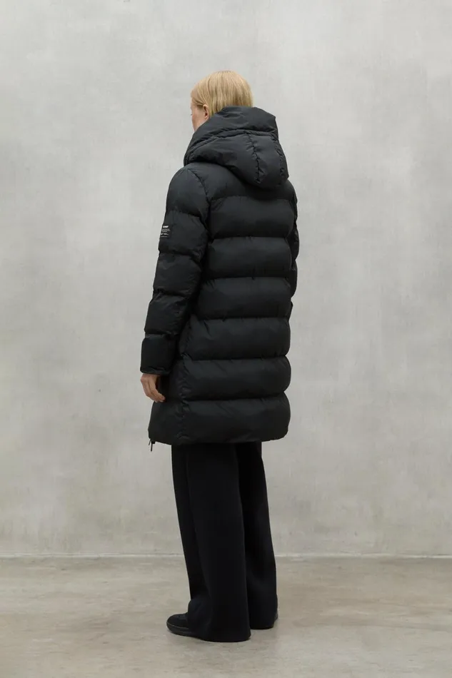 Women Black Manlie Coat Ecoalf Coats And Jackets