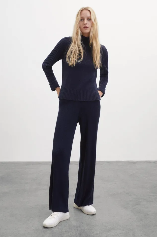 Women Blue Cipre Trousers Ecoalf Trousers