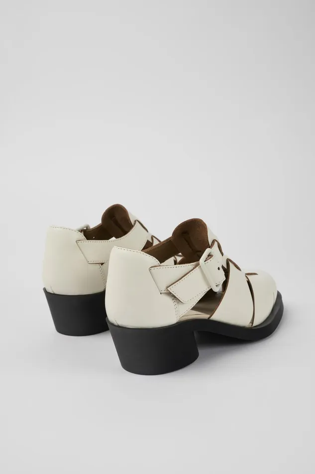Women Bonnie White Leather Sandal Camper Formal Shoes Women Bonnie White Leather Sandal Camper Formal Shoes