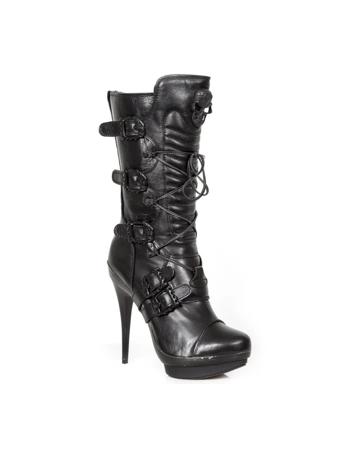 Women Boot Black MPunk078C1 New Rock High Heels Women Boot Black MPunk078C1 New Rock High Heels