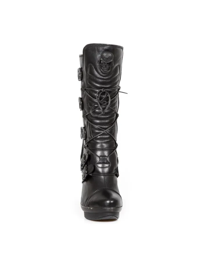 Women Boot Black MPunk078C1 New Rock High Heels Women Boot Black MPunk078C1 New Rock High Heels