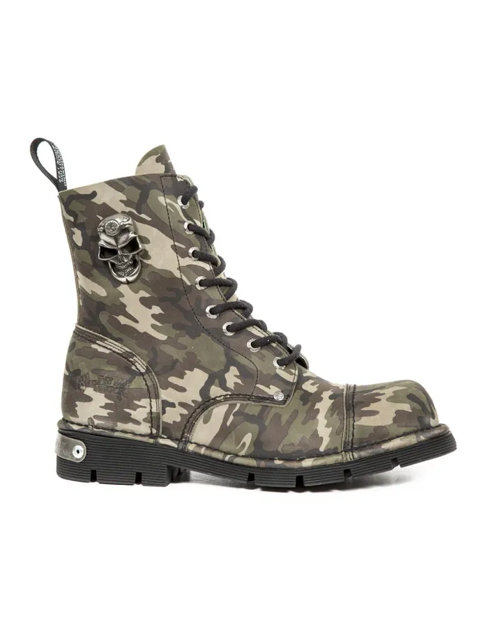 Women Boot Metallic MNewmili119S4 New Rock Military