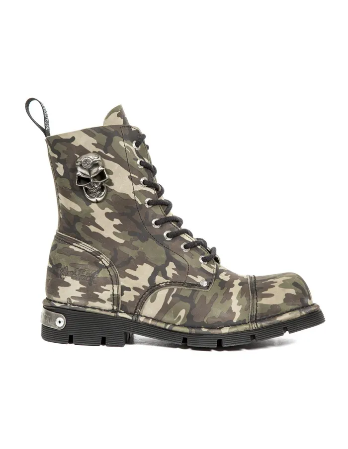 Women Boot Metallic MNewmili119S4 New Rock Military Women Boot Metallic MNewmili119S4 New Rock Military