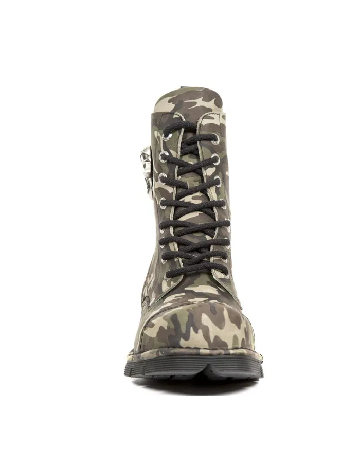Women Boot Metallic MNewmili119S4 New Rock Military Women Boot Metallic MNewmili119S4 New Rock Military