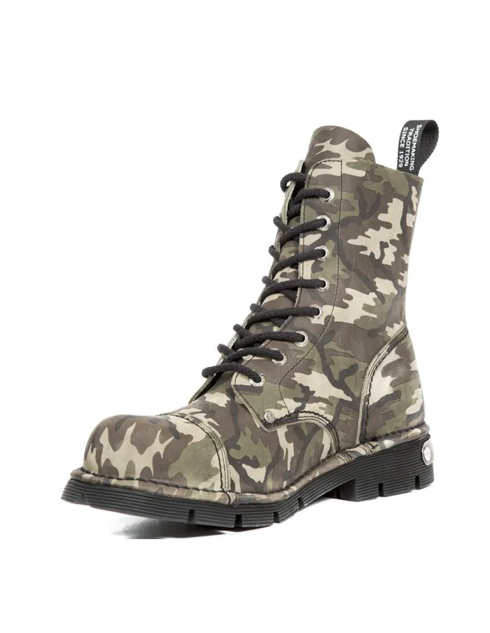 Women Boot Metallic MNewmili119S4 New Rock Military Women Boot Metallic MNewmili119S4 New Rock Military