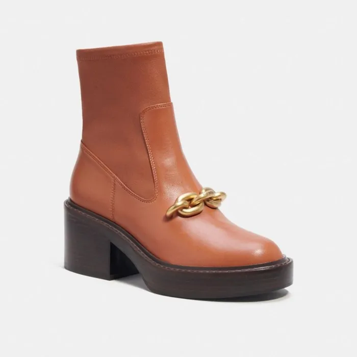 Women Boots and Booties Coach Kenna Bootie Burnished Amber