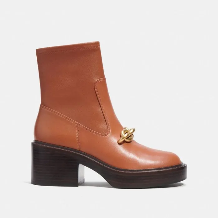 Women Boots and Booties Coach Kenna Bootie Burnished Amber