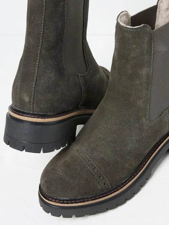 Women Boots Fat Face Essie Grey Chelsea Boots