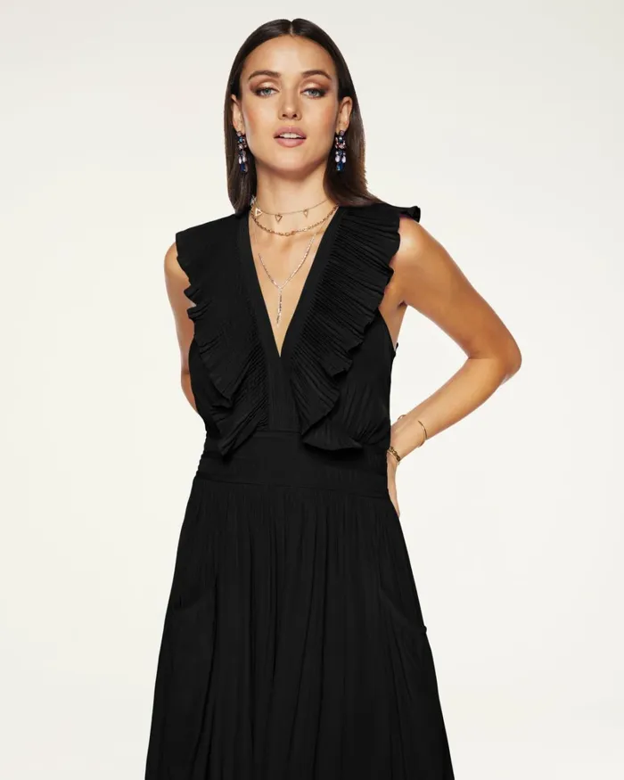 Women Camden Ruffle Maxi Dress Navy Ramy Brook Dresses Women Camden Ruffle Maxi Dress Navy Ramy Brook Dresses