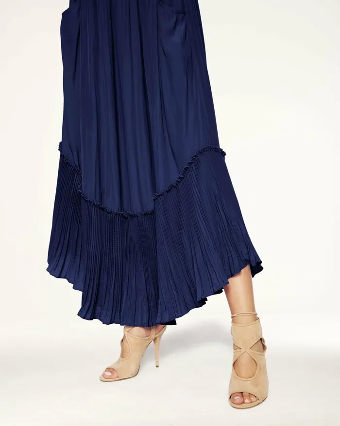 Women Camden Ruffle Maxi Dress Navy Ramy Brook Dresses Women Camden Ruffle Maxi Dress Navy Ramy Brook Dresses