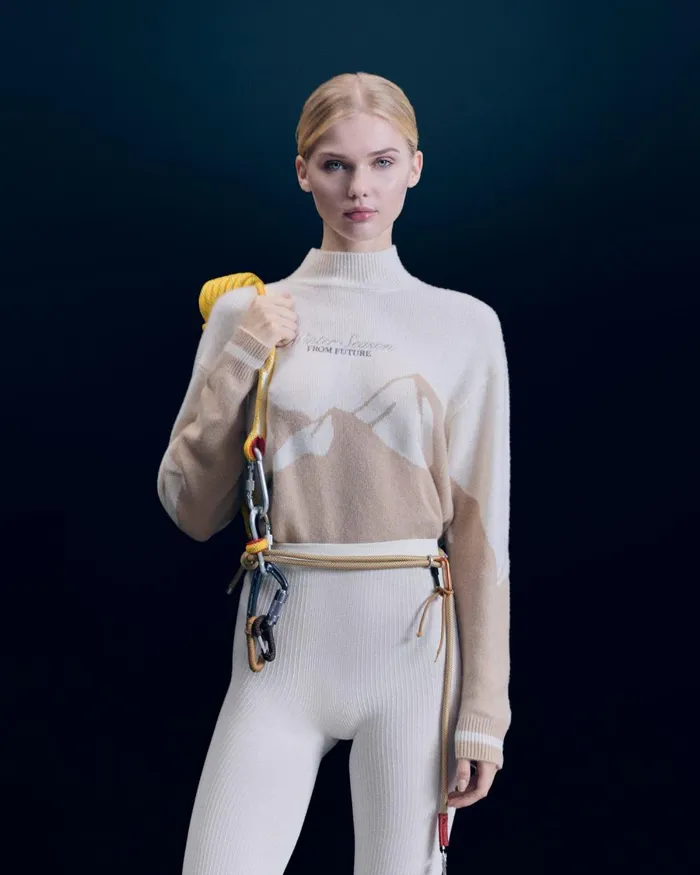 Women Cashmere Sweaters From Future Mock Neck Ski Sweater Beige