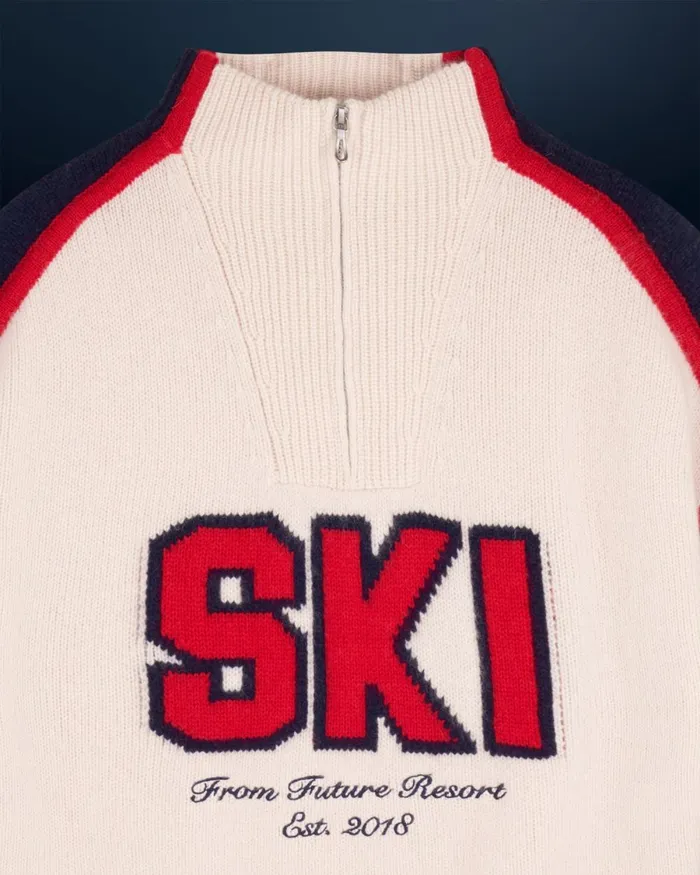 Women Cashmere Sweaters From Future Quarter Zip Neck Sweater Ski Sand