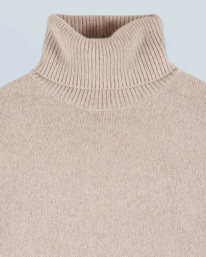 Women Cashmere Sweaters From Future Turtleneck Sweater Beige Moulin