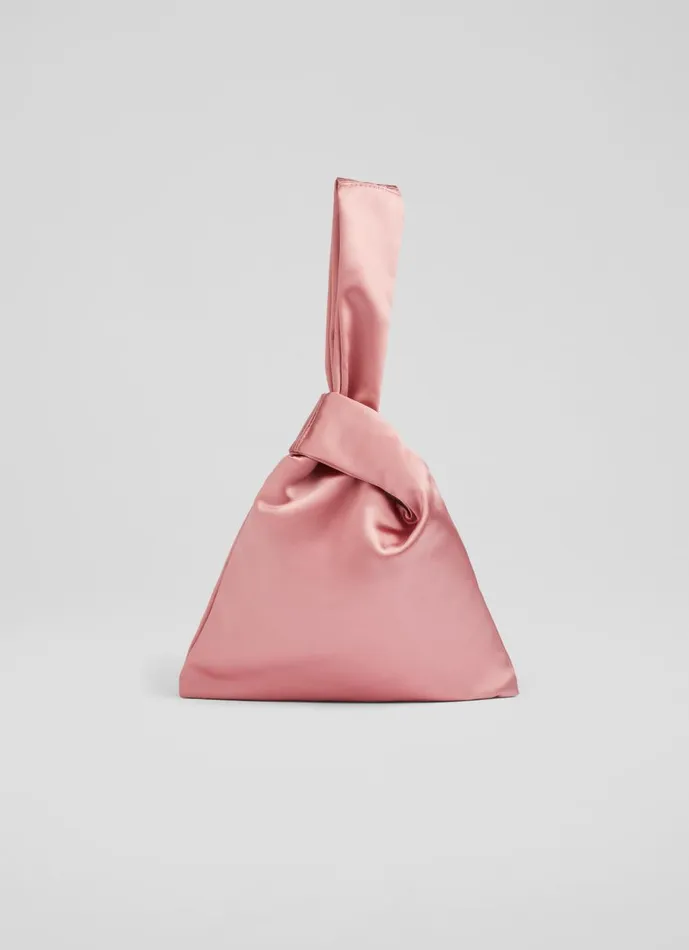 Women Clutch Bags LKBennett Taylor Pink Satin Handbag