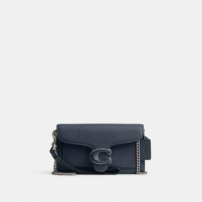Women Clutches Coach Tabby Crossbody Wristlet Silverdenim