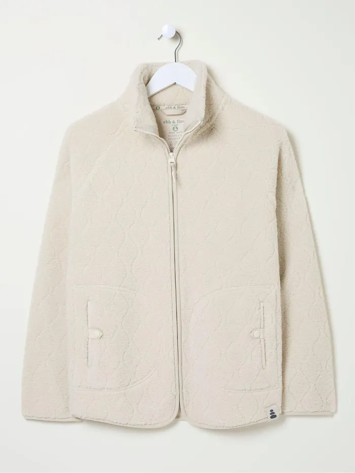 Women Coats and Jackets Fat Face Violet Natural Fleece Jacket