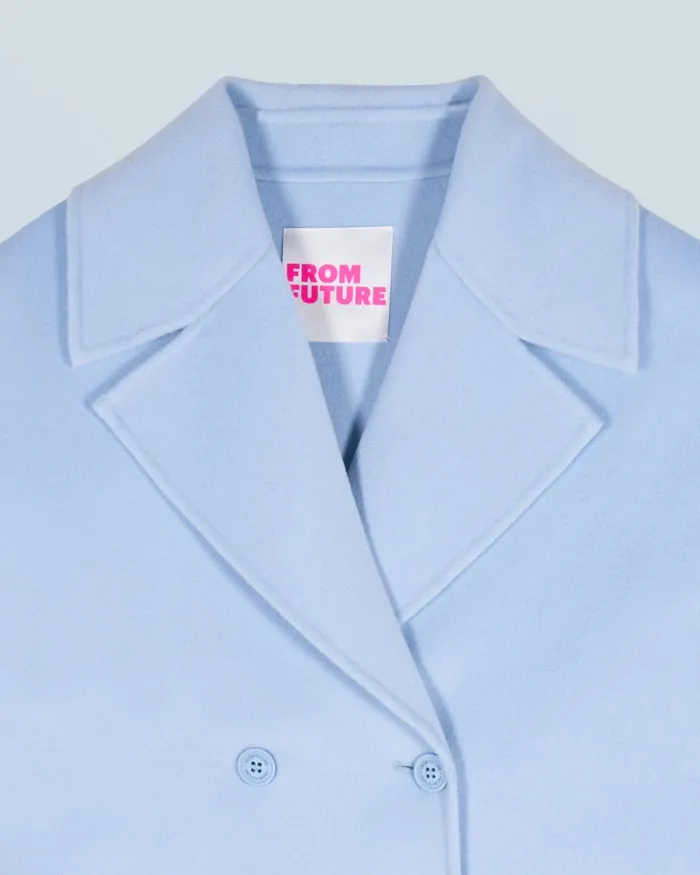 Women Coats and Jackets From Future Outerwear Caban Jacket Baby Blue