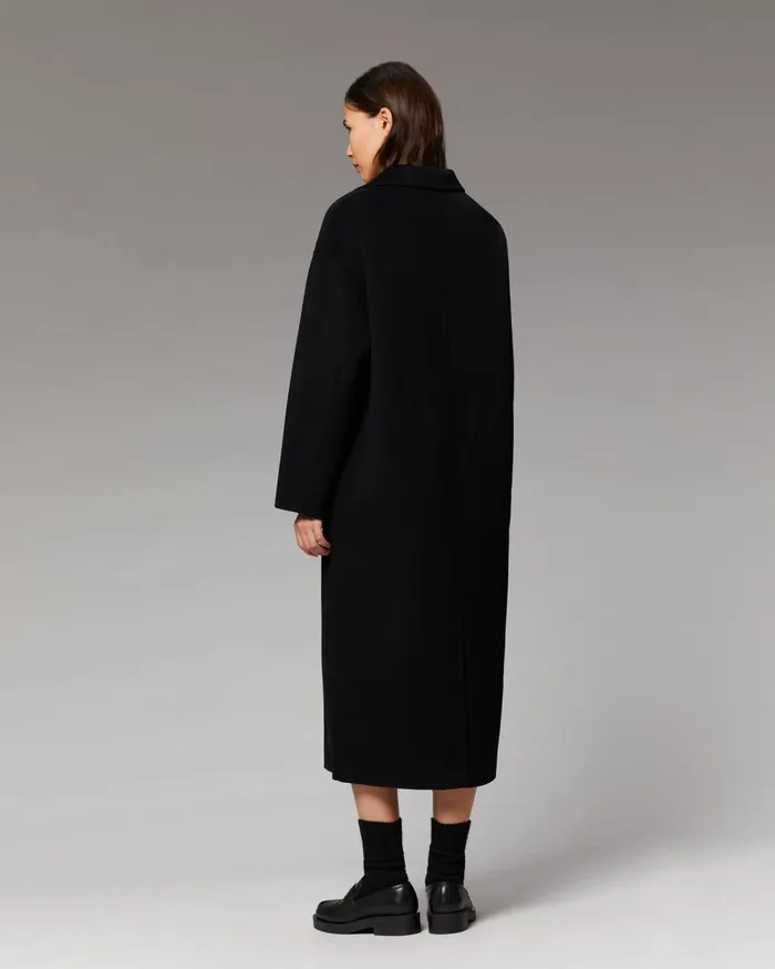 Women Coats and Jackets From Future Outerwear Long Double Face Coat Black
