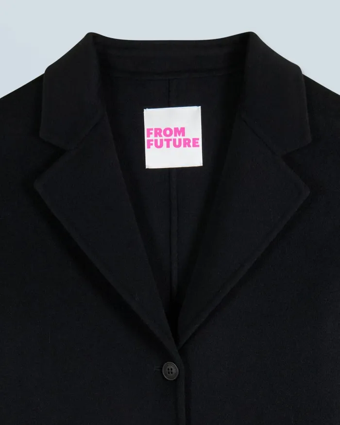 Women Coats and Jackets From Future Outerwear Long Double Face Coat Black