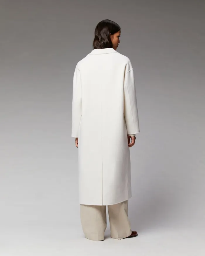 Women Coats and Jackets From Future Outerwear Long Double Face Coat White