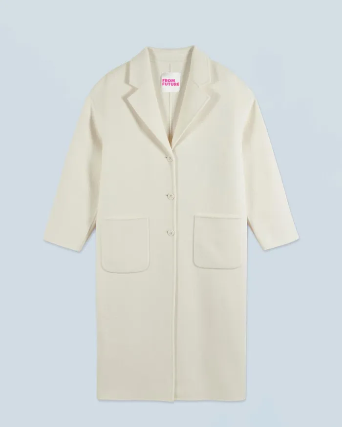 Women Coats and Jackets From Future Outerwear Long Double Face Coat White