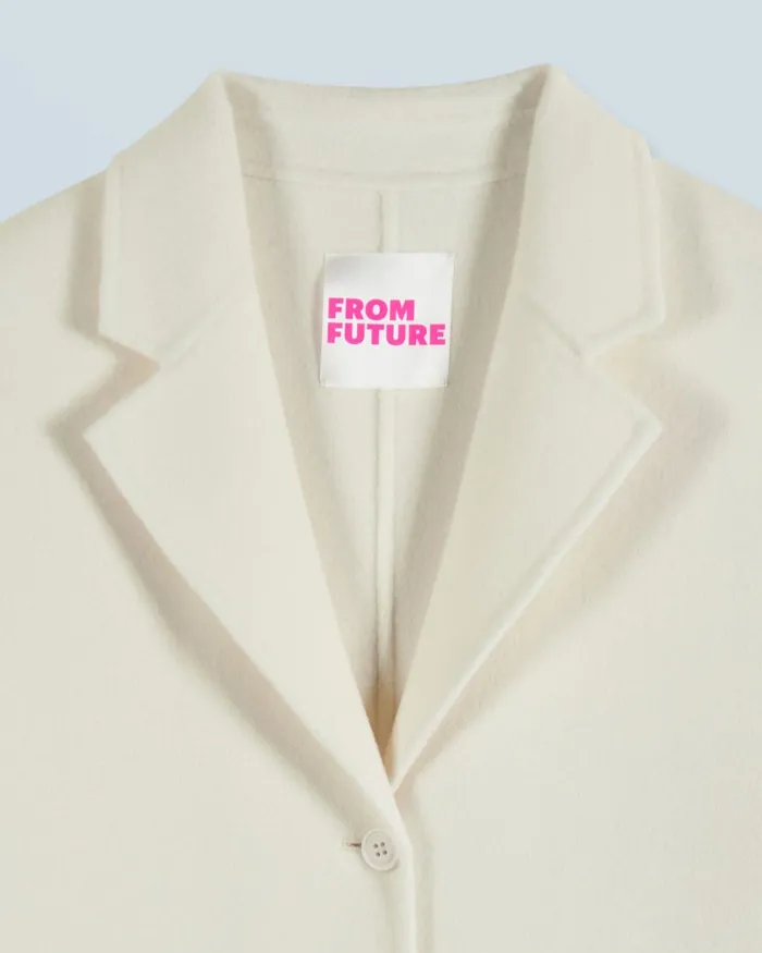Women Coats and Jackets From Future Outerwear Long Double Face Coat White
