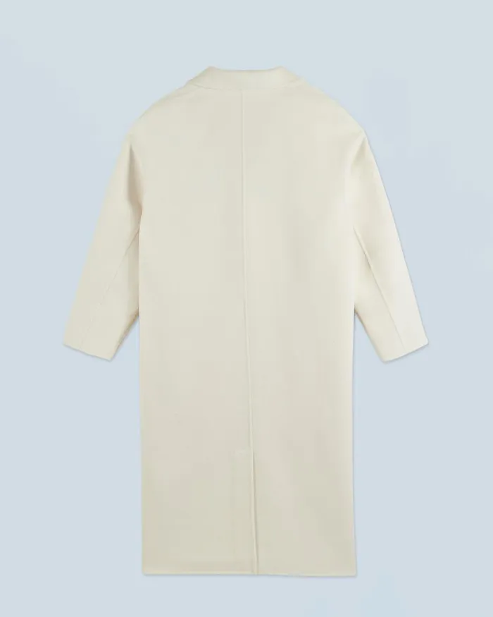 Women Coats and Jackets From Future Outerwear Long Double Face Coat White