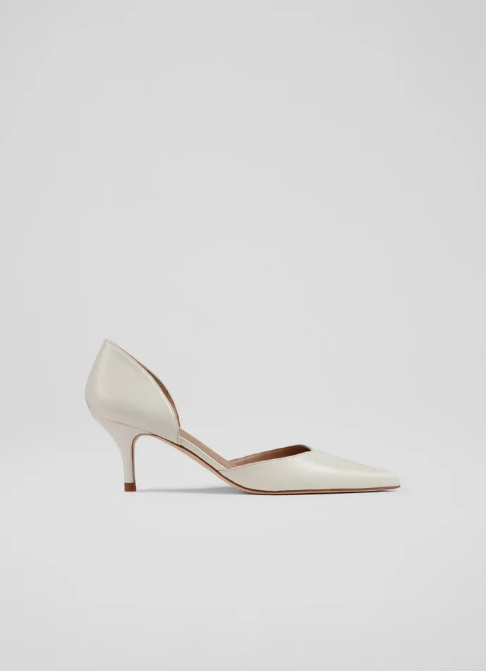 Women Court Shoes LKBennett Harley Cream Leather D039Orsay Courts Neutral