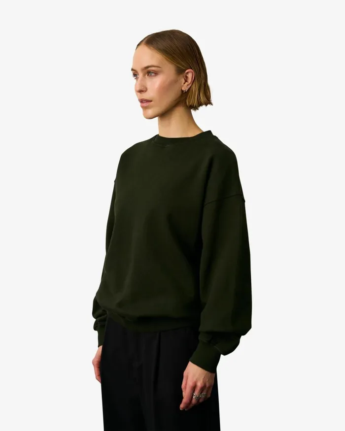 Women Crewneck Sweatshirts Colorful Standard Organic Oversized Crew Optical White