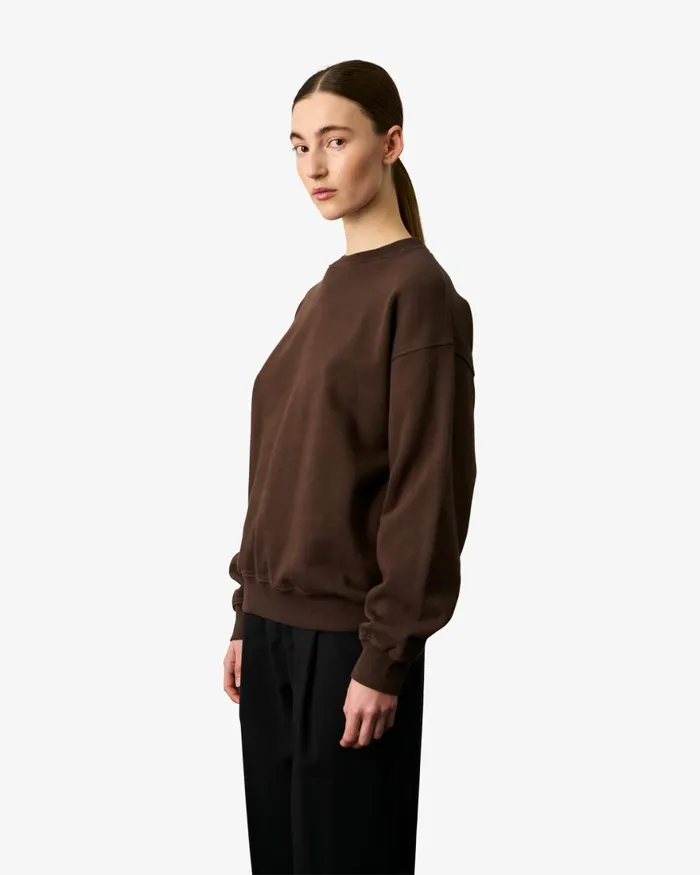 Women Crewneck Sweatshirts Colorful Standard Organic Oversized Crew Snow Melange