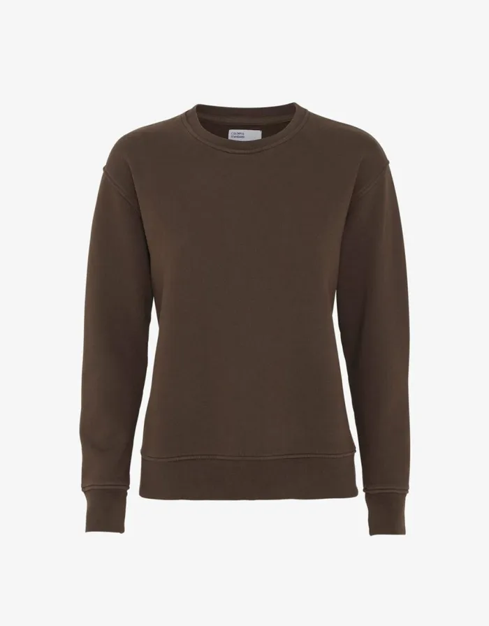 Women Crewneck Sweatshirts Colorful Standard Women Classic Organic Crew Coffee Brown Women Crewneck Sweatshirts Colorful Standard Women Classic Organic Crew Coffee Brown