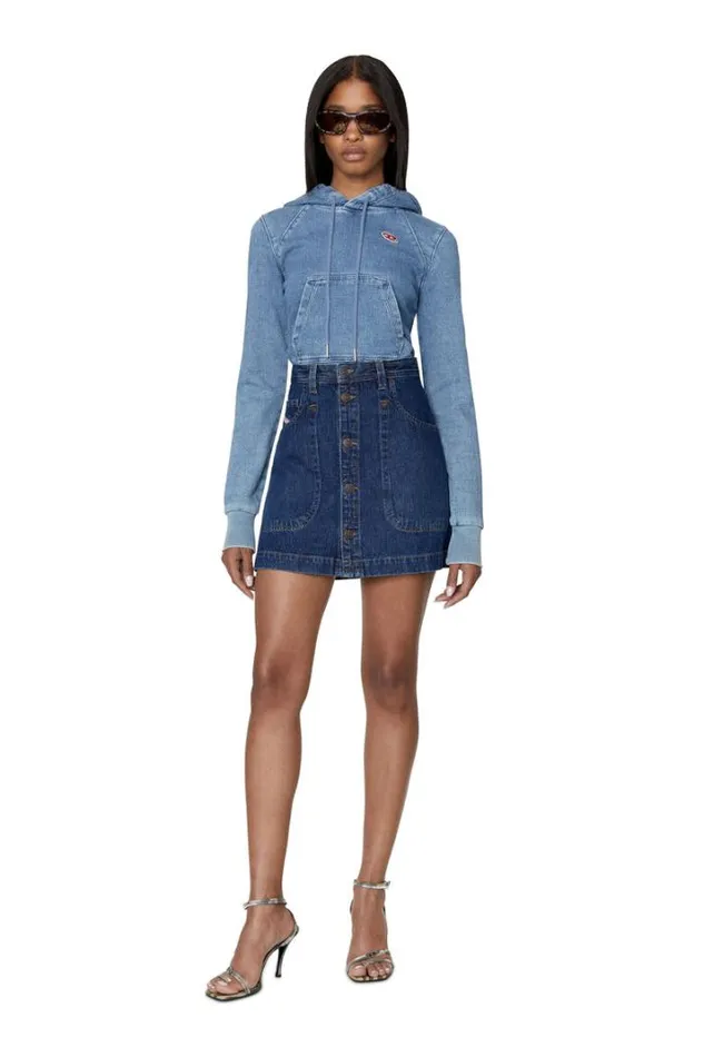 Women DeAlbus ALine Skirt Dark Blue Diesel Skirts