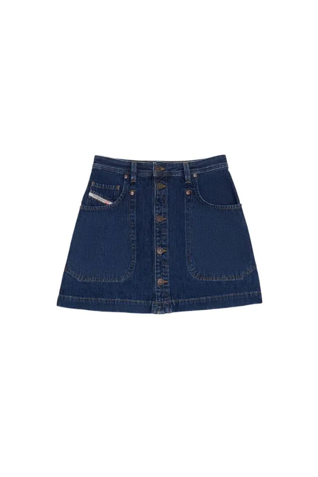 Women DeAlbus ALine Skirt Dark Blue Diesel Skirts Women DeAlbus ALine Skirt Dark Blue Diesel Skirts