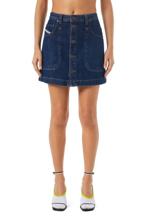 Women DeAlbus ALine Skirt Dark Blue Diesel Skirts Women DeAlbus ALine Skirt Dark Blue Diesel Skirts