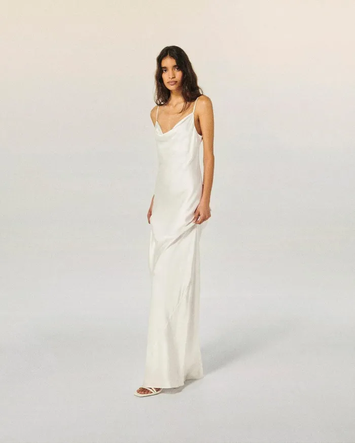 Women Dresses and Jumpsuits From Future Amalia Long Strap Dress White