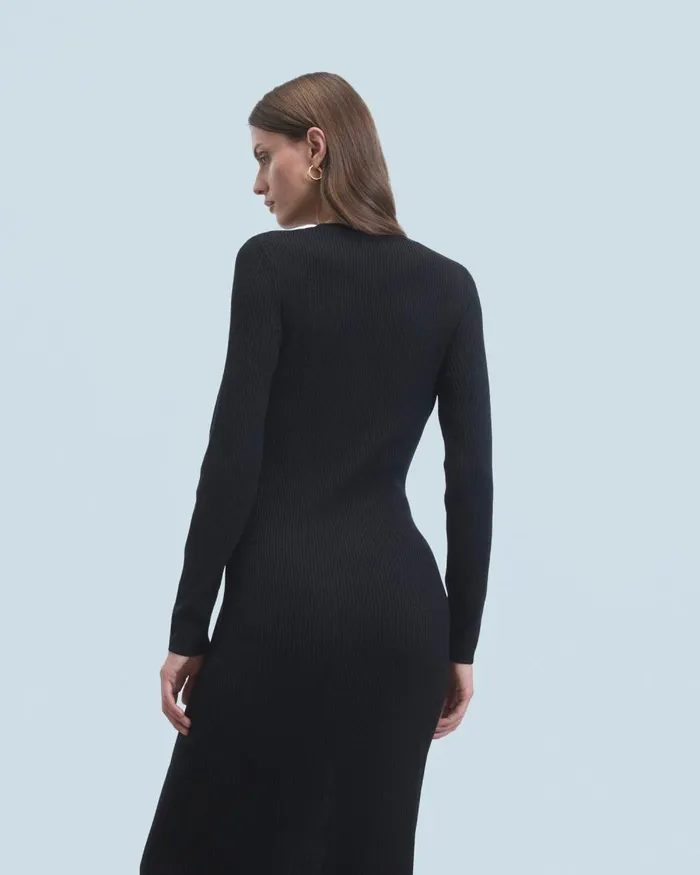 Women Dresses and Jumpsuits From Future Long Sleeve Long Dress Black