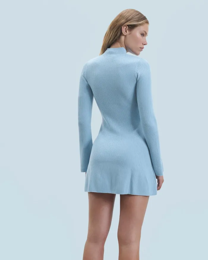 Women Dresses and Jumpsuits From Future Short Long Sleeve Dress Baby Blue